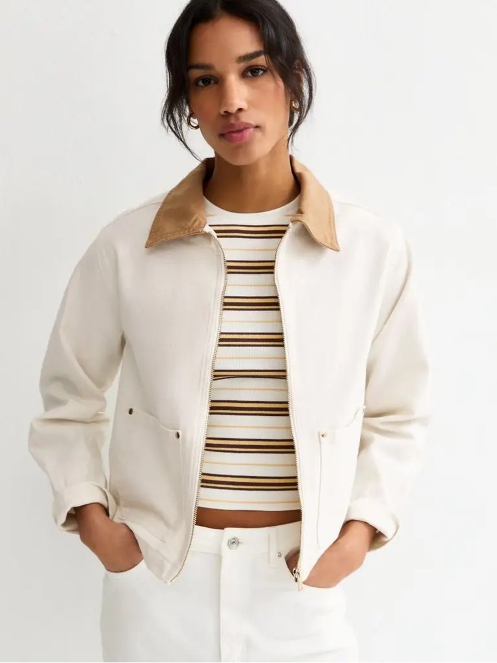 Brand New 🤍 Mechanic Women Garage Jacket Egret White Sz Small